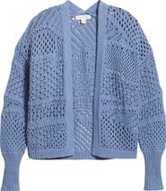 Treasure & Bond Openwork Slouchy Cotton Cardigan
