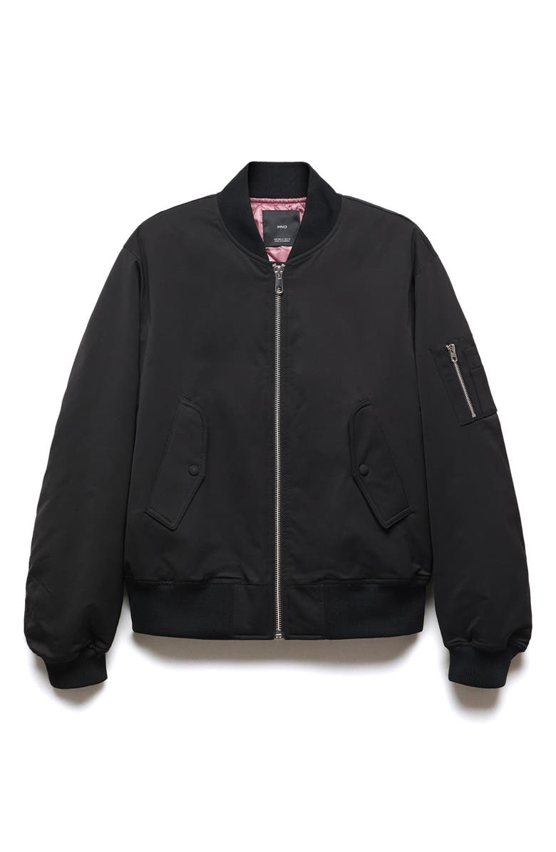 MANGO Oversize Bomber Jacket, Alternate, color, 