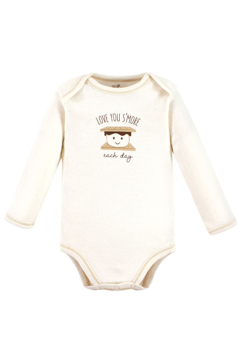 Organic Cotton Long-Sleeve Bodysuits, Alternate, color, Fall Food