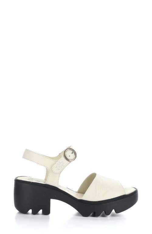Fly London Tull Platform Sandal In White