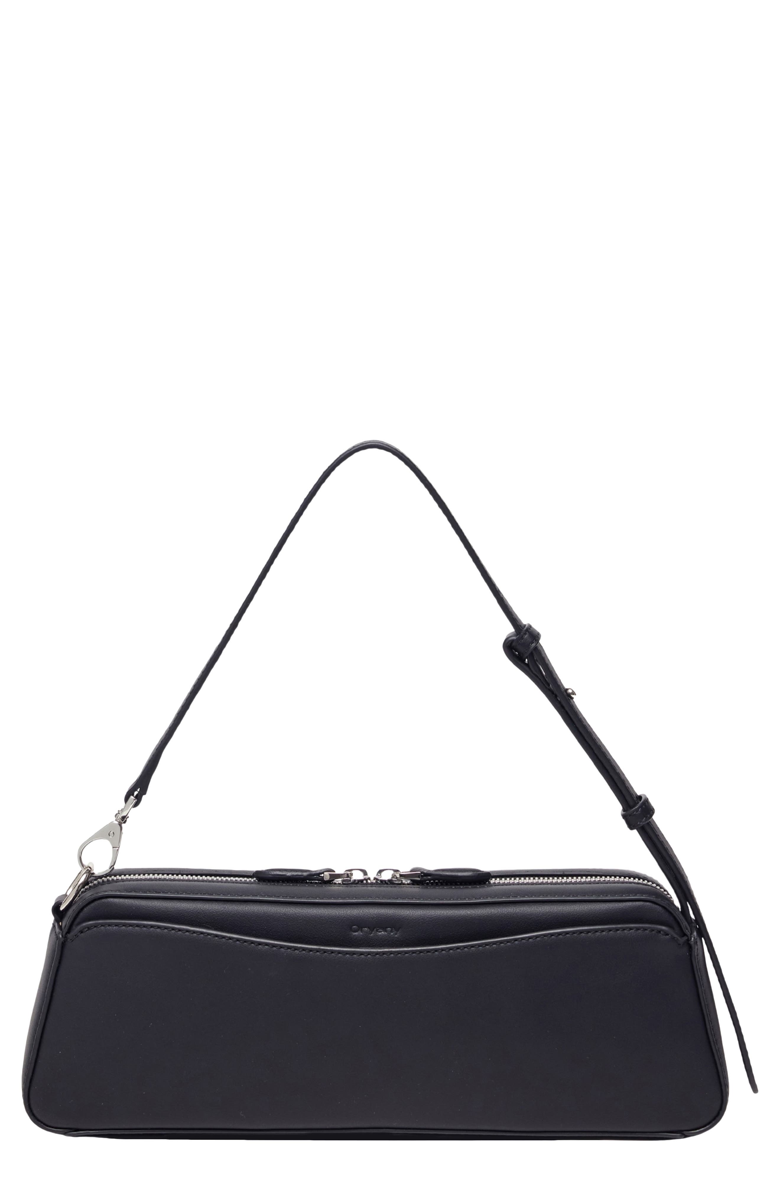 Oryany Mini Canna Leather Shoulder Bag, Main, color, Black