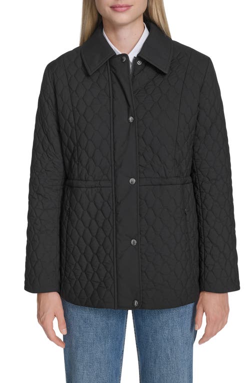 Cole Haan Honeycomb Quilted Jacket In Black