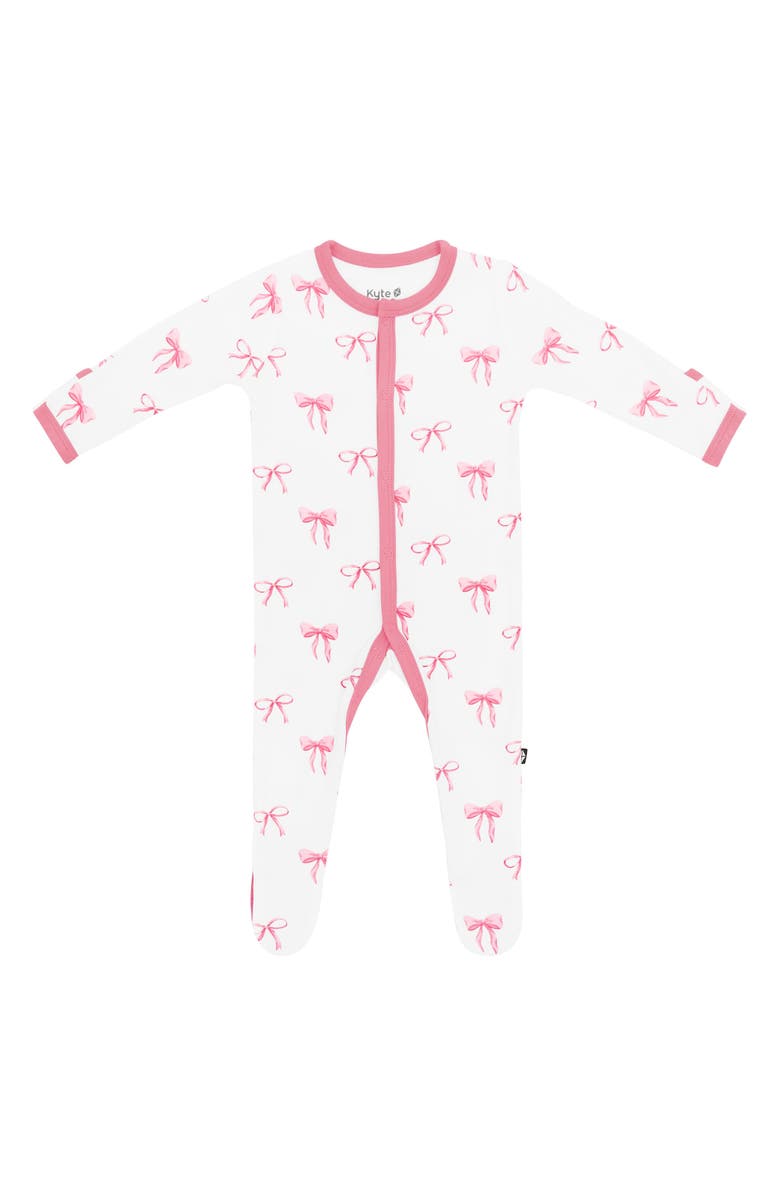 Kyte BABY Print Snap Footie, Main, color, Bow