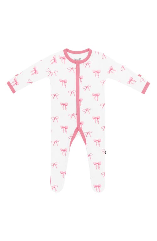 Kyte Baby Print Snap Footie In Pink
