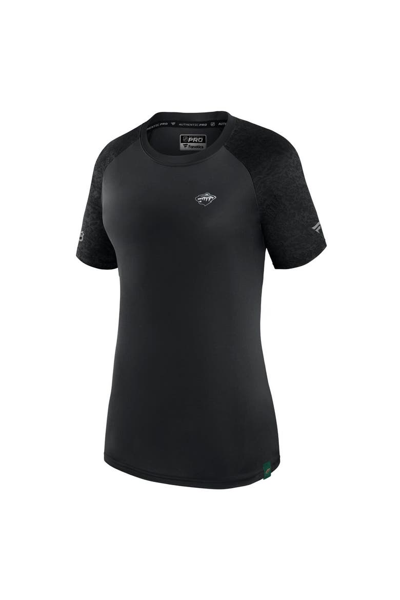 Women's Fanatics Branded  Black Minnesota Wild Authentic Pro Tech T-Shirt, Alternate, color, Black