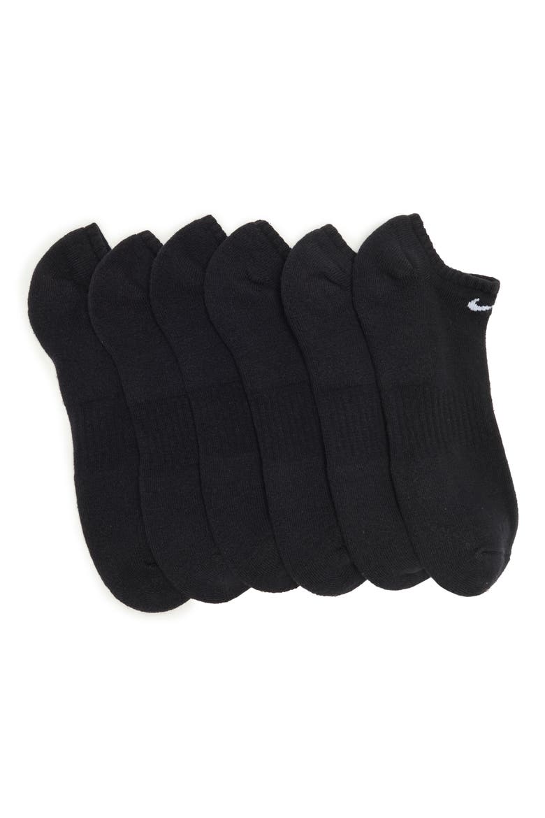 6-Pack Everyday Cushion No-Show Socks, Main, color, 010 BLACK/WHITE