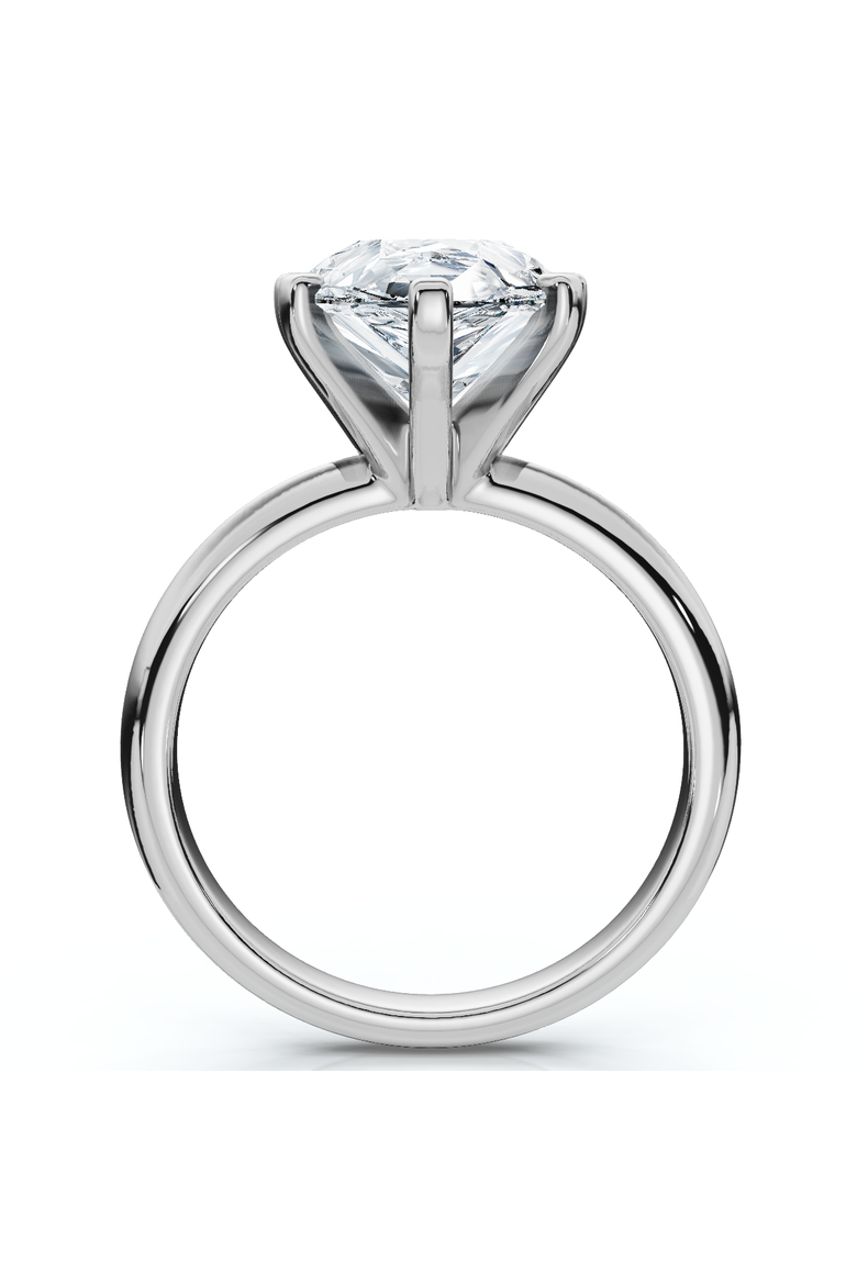 Certified 3Ct Pear Shape Solitaire Diamond Engagement Ring 6-Prong Lab Grown, Alternate, color, 14k White Gold