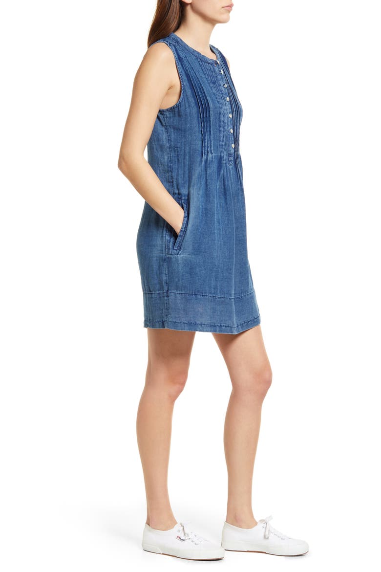 Isha Sleeveless Organic Cotton Dress, Alternate, color, INDIGO