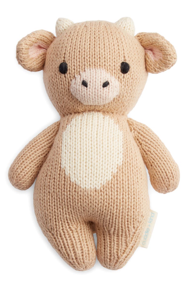 cuddle+kind Baby Cow Stuffed Animal, Alternate, color, Brown
