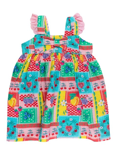 Cotton Gauze Flutter Bow Woven Dress (baby)