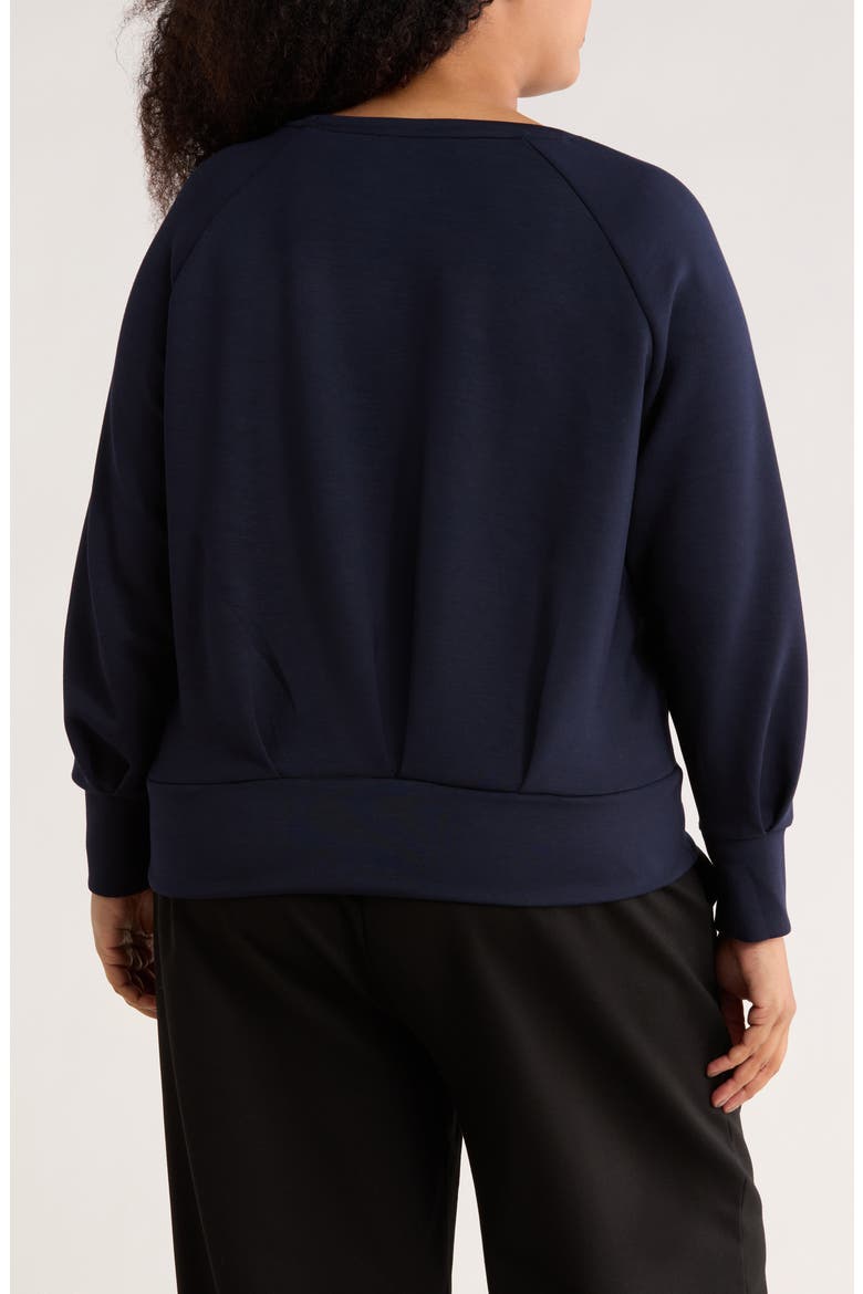 Long Sleeve Scuba Knit Top, Alternate, color, FOREVER NAVY