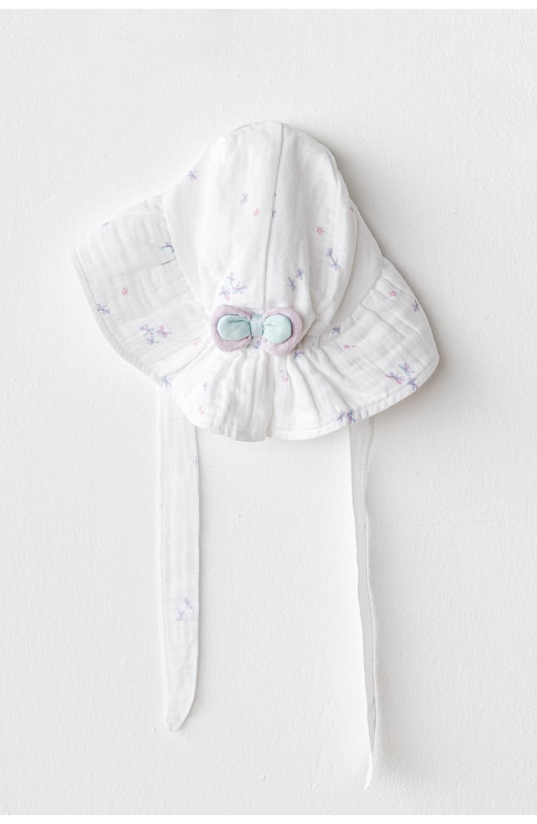 Andy Wawa Butterfly Muslin Bow Hat, Alternate, color, White