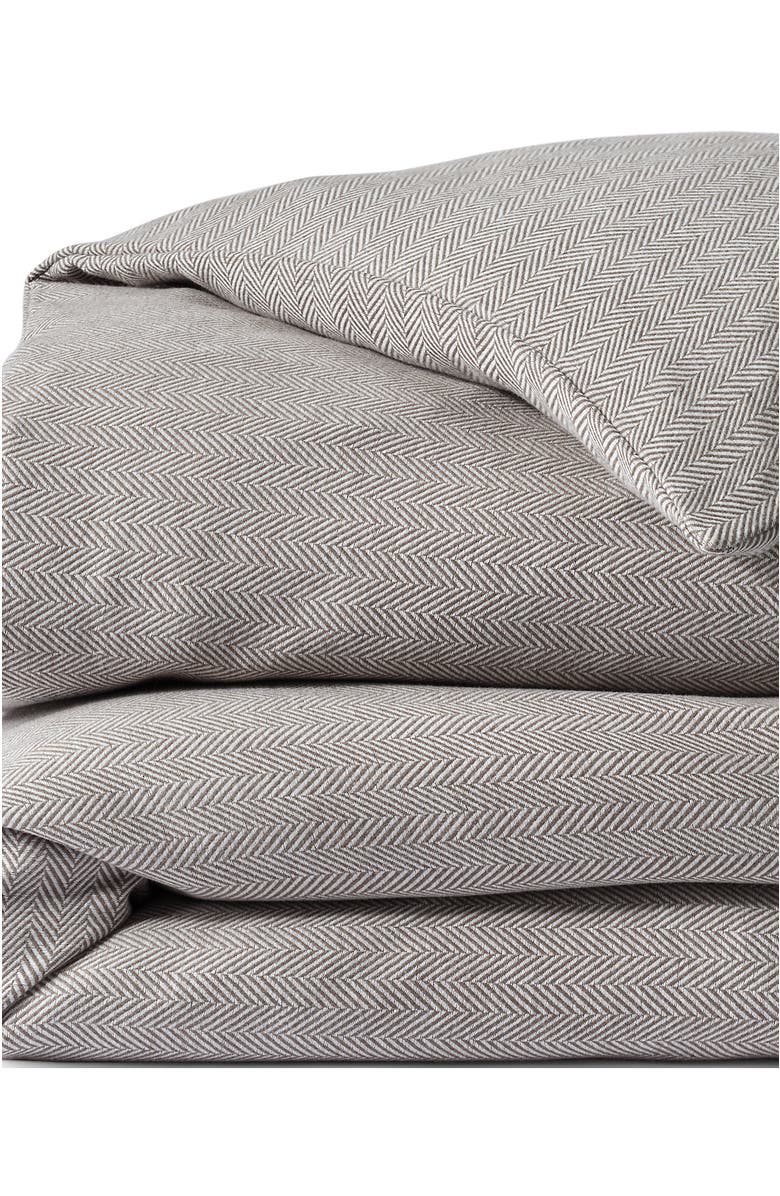 Lands' End Luxe Flannel Printed Duvet Cover, Alternate, color, 