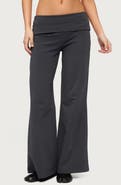 EDIKTED Wide Leg Foldover Pants