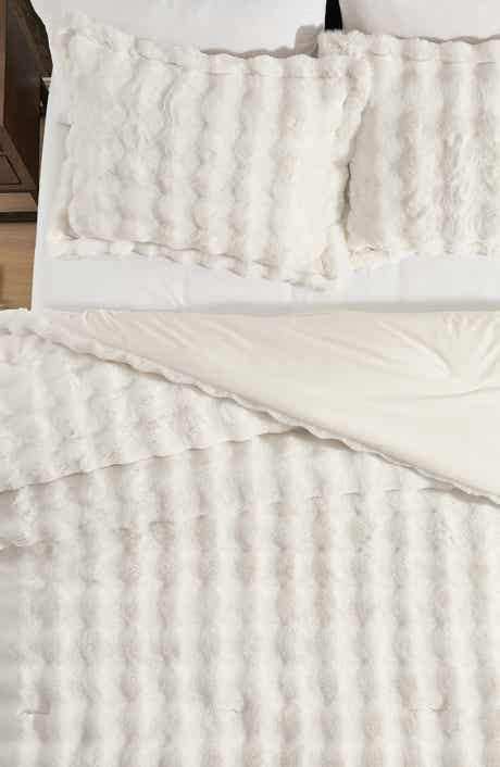 Bubble Faux Fur 3-Piece Comforter Set