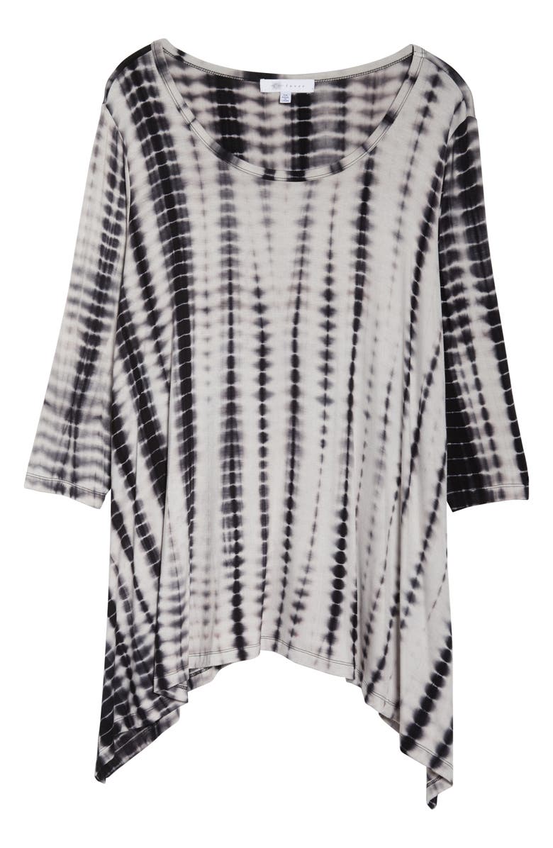 Single Thread Tie Dye Handkerchief Hem Top, Alternate, color,