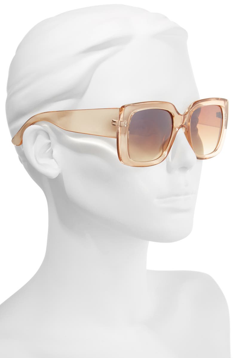 BP. 50mm Translucent Square Sunglasses, Alternate, color, 