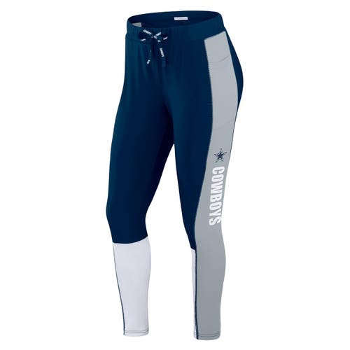 Wear By Erin Andrews Navy Dallas Cowboys Color-block Leggings In Blue