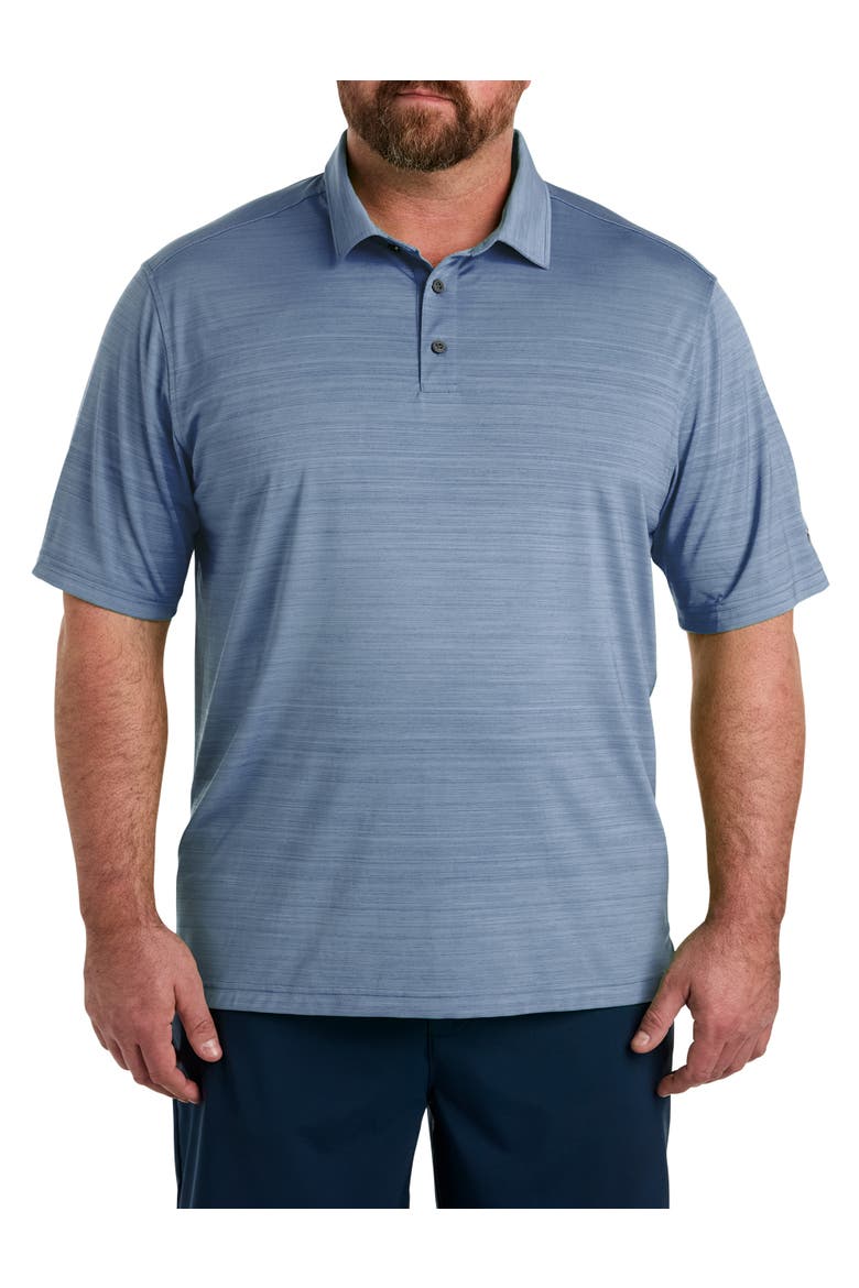 Big & Tall Performance Space-Dyed Polo Shirt, Main, color, HAZY BLUE