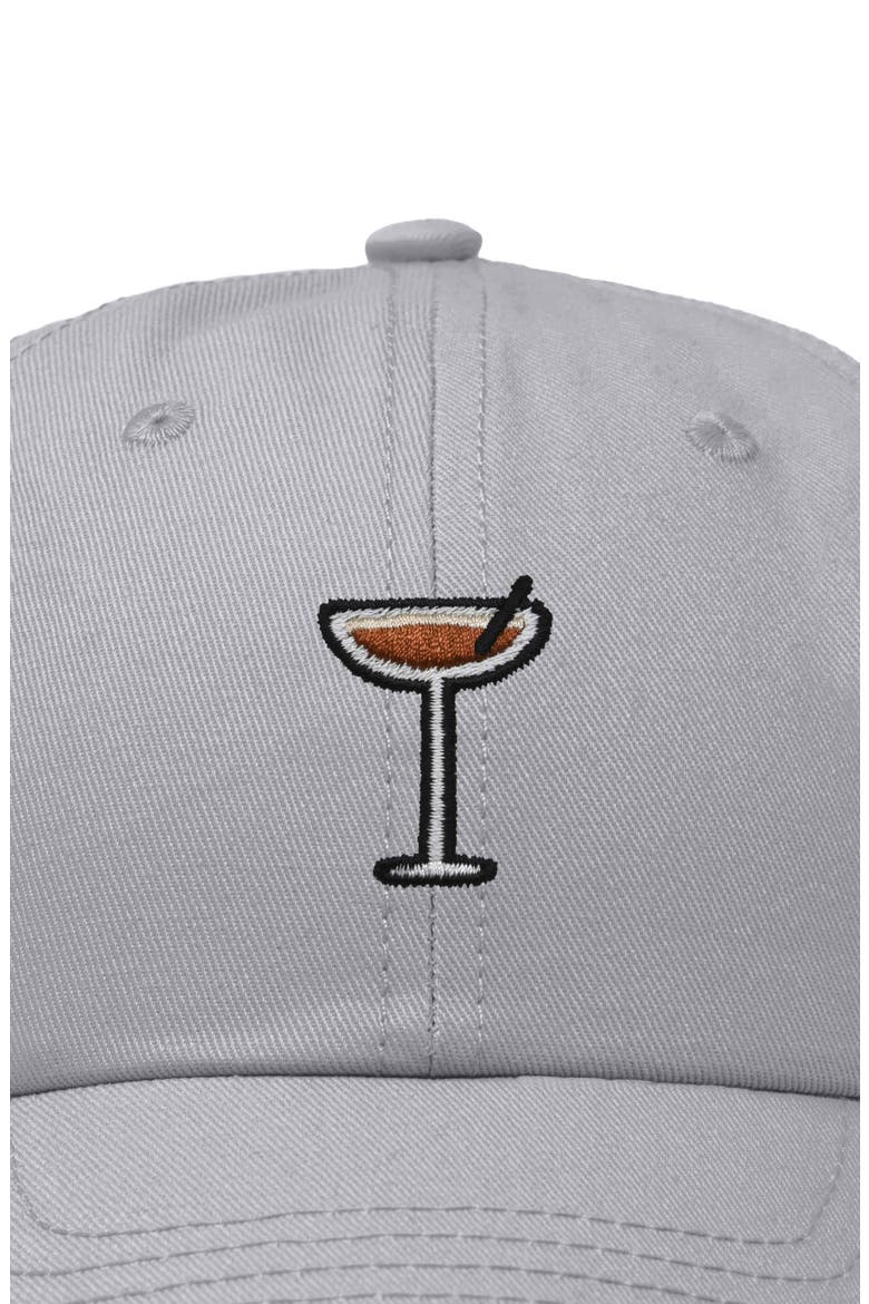 Espresso Martini Embroidered Hat, Alternate, color, Gray