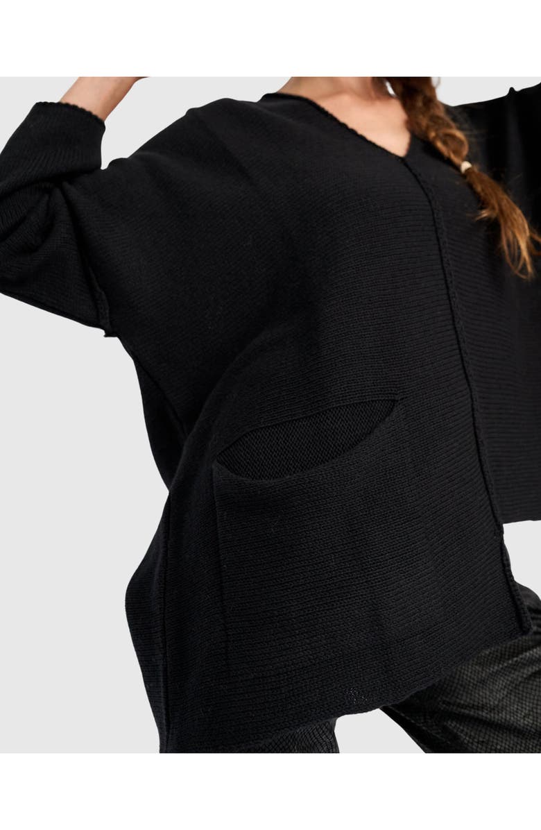 Alembika Bliss Slouchy Sweater, Alternate, color, Black