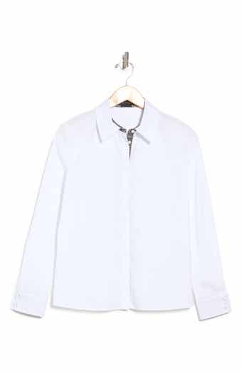 Willa Contrast Placket Button-Up Shirt