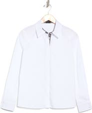 ALICE + OLIVIA Willa Contrast Placket Button-Up Shirt