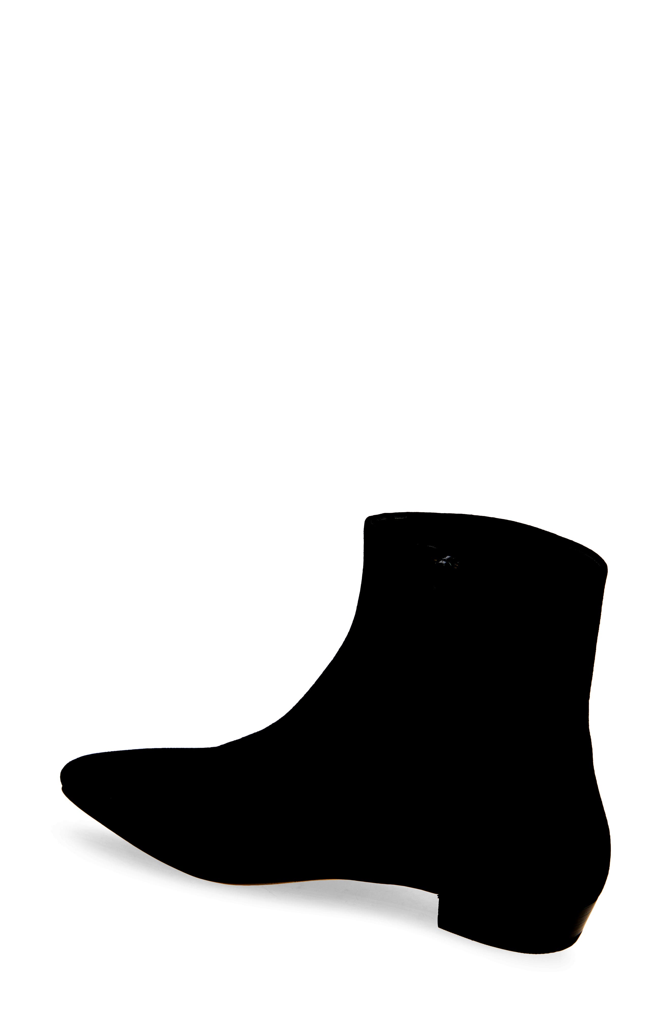 Siya Leather Bootie, Alternate, color, BLACK