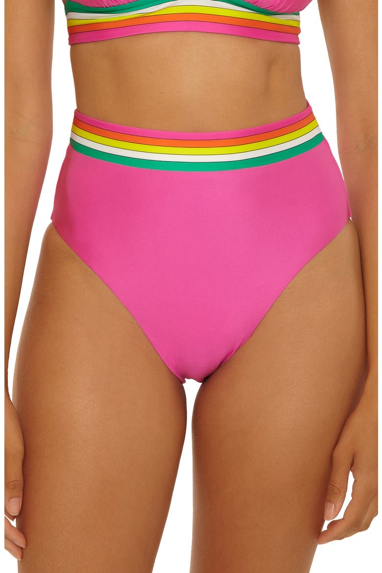 Elara Reversible High Waist Bikini Bottoms, Alternate, color, MULTI