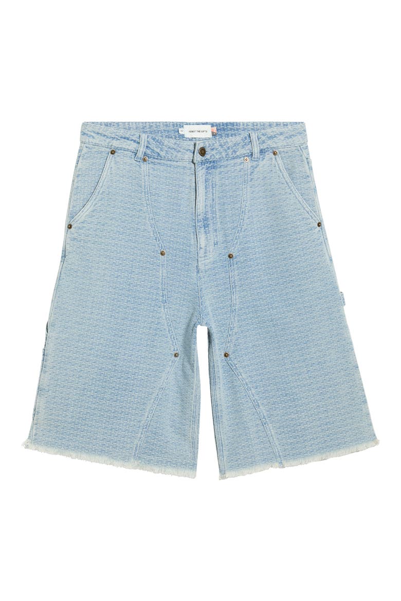 Novelty Denim Shorts, Alternate, color, LIGHT INDIGO
