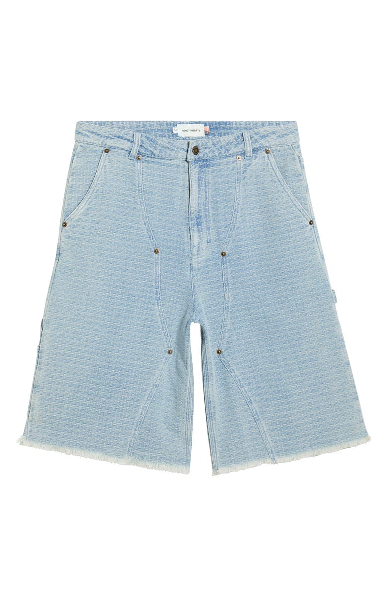 HONOR THE GIFT Novelty Denim Shorts, Alternate, color, Light Indigo