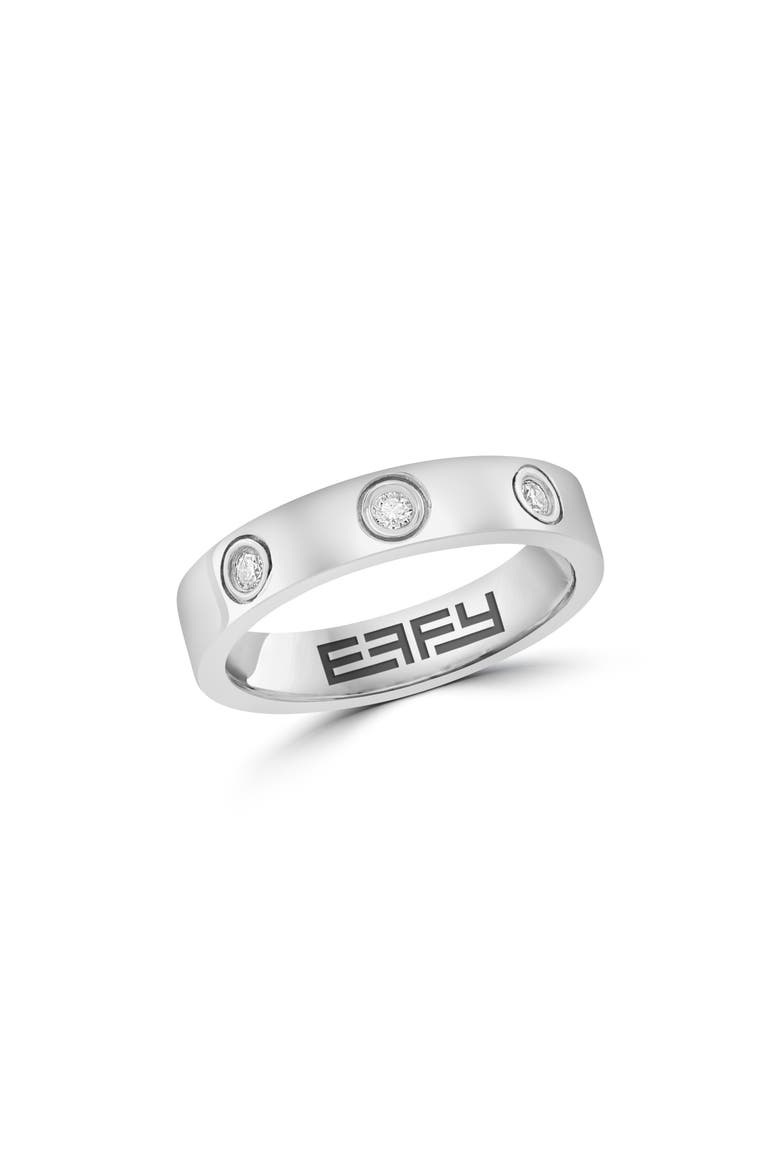 Sterling Silver Diamond Band Ring, Main, color, SILVER/ WHITE