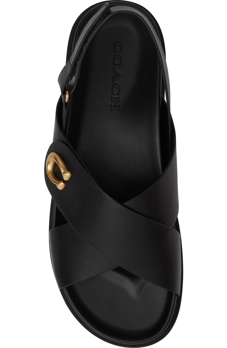 COACH Sculpted C Slingback Sandal, Alternate, color, Black