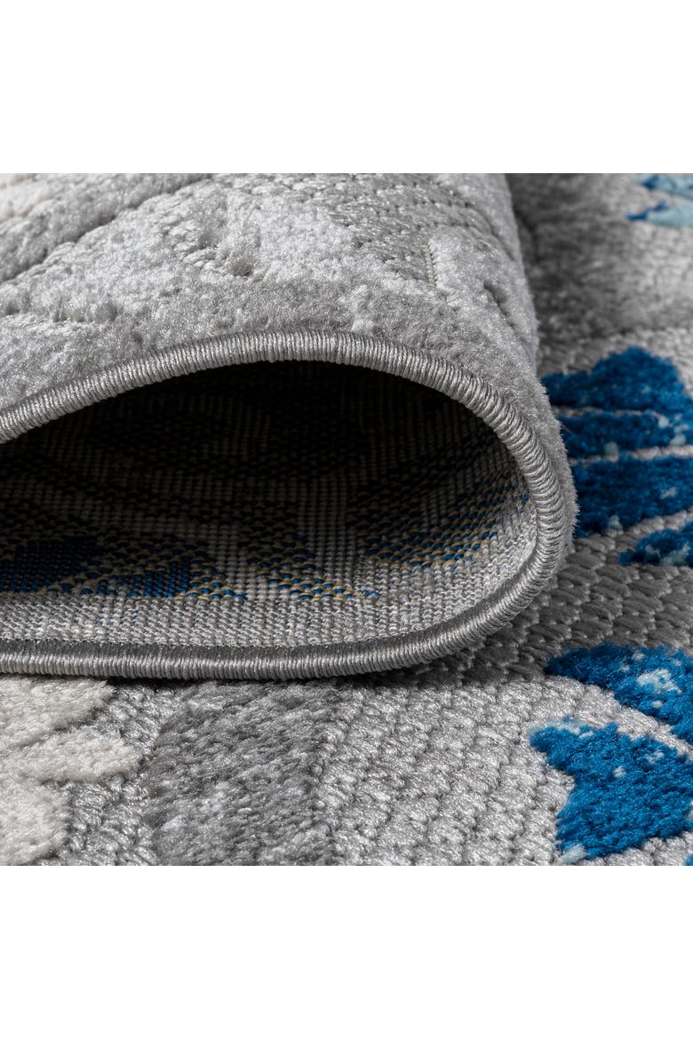 Cassis Ornate Ogee Trellis Indoor/Outdoor Area Rug, Alternate, color, Light Gray/Blue