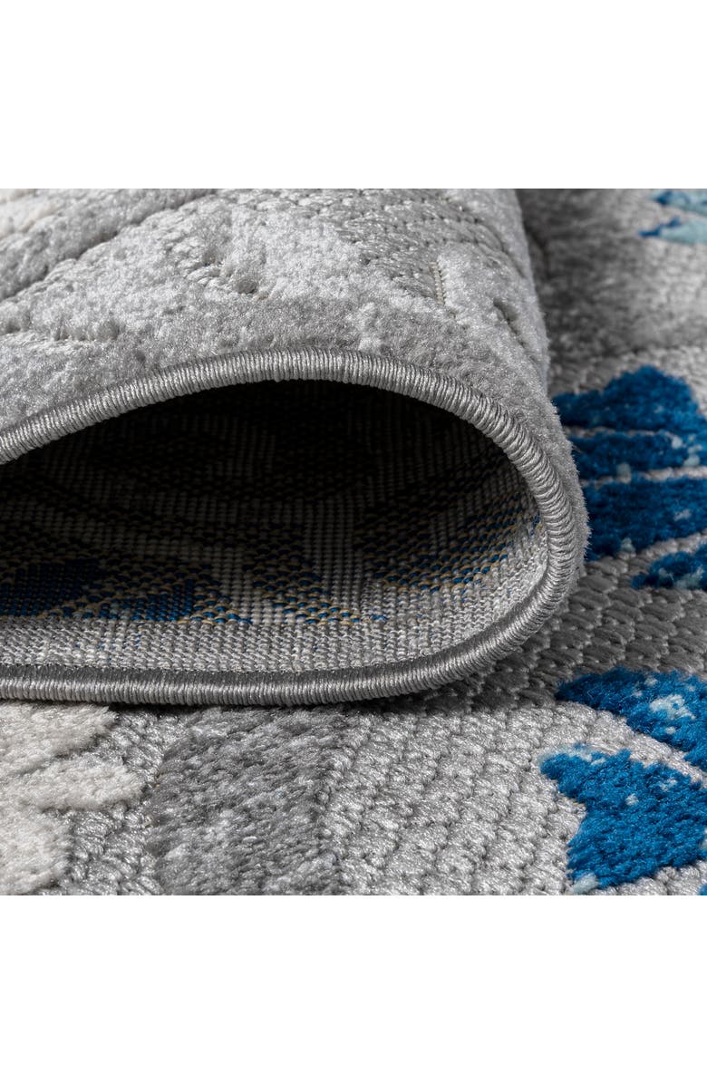 JONATHAN Y Cassis Ornate Ogee Trellis Indoor/Outdoor Area Rug, Alternate, color, Light Gray/Blue