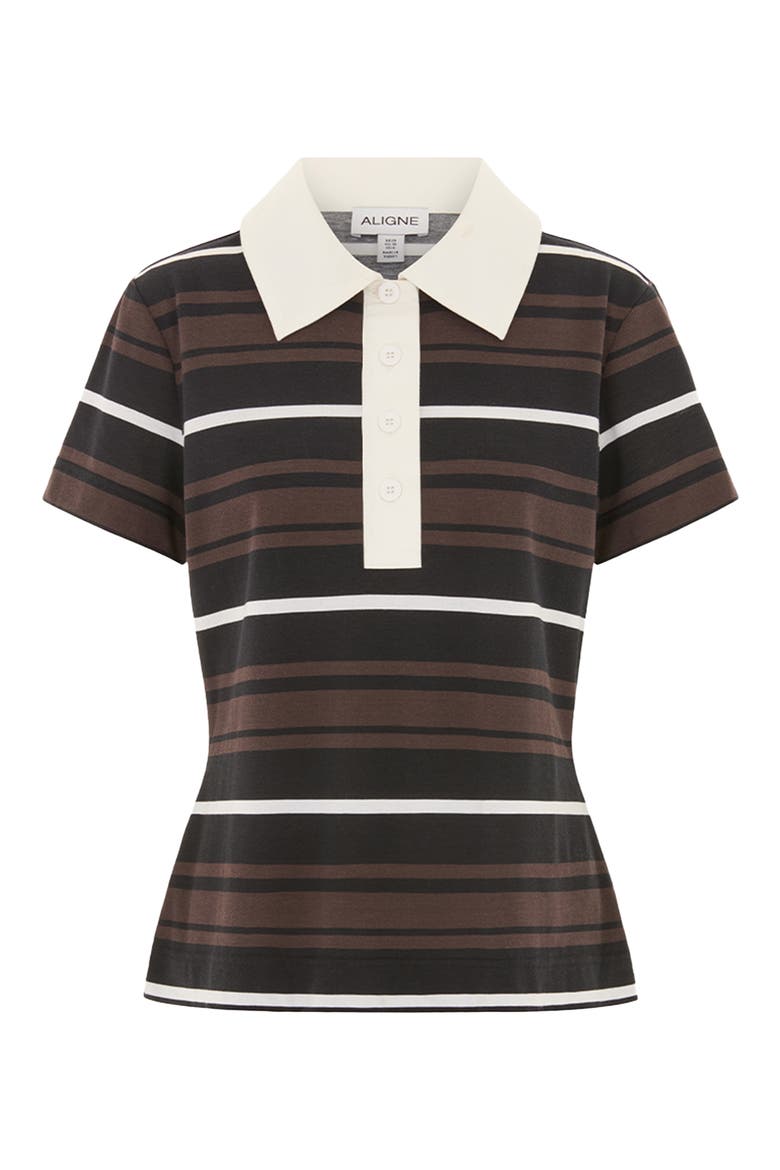 Maiden Stripe Organic Cotton Polo, Alternate, color, STRIPE