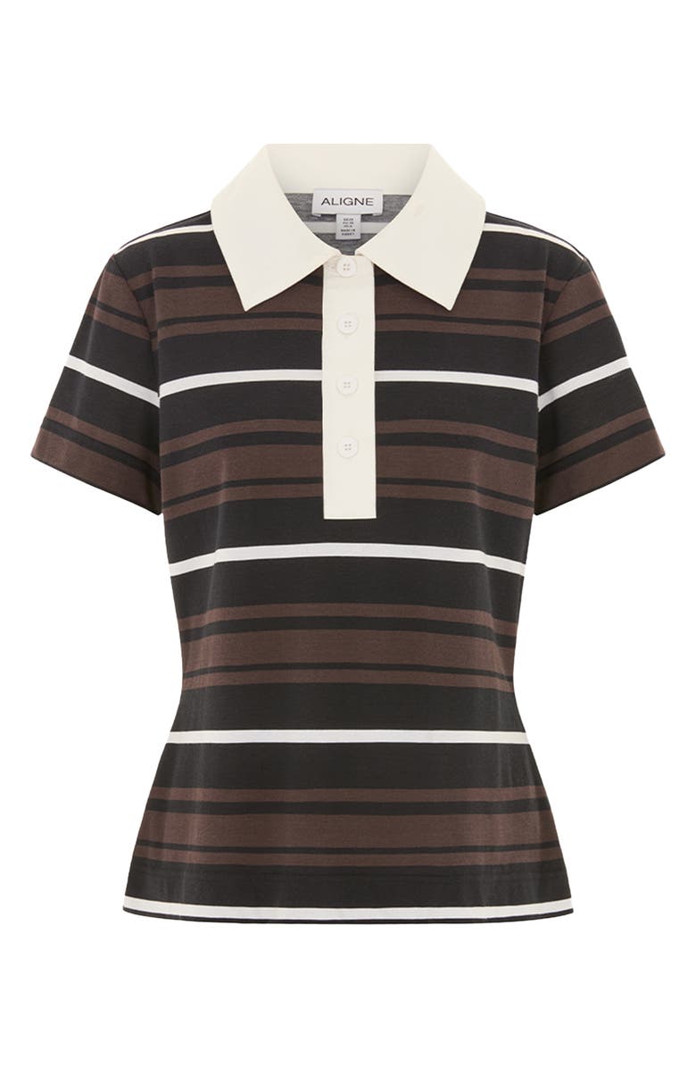 ALIGNE Maiden Stripe Organic Cotton Polo, Alternate, color, Stripe