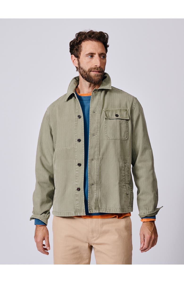 Aubin Dowse Long Sleeve Relaxed Worker Jacket, Main, color, Khaki