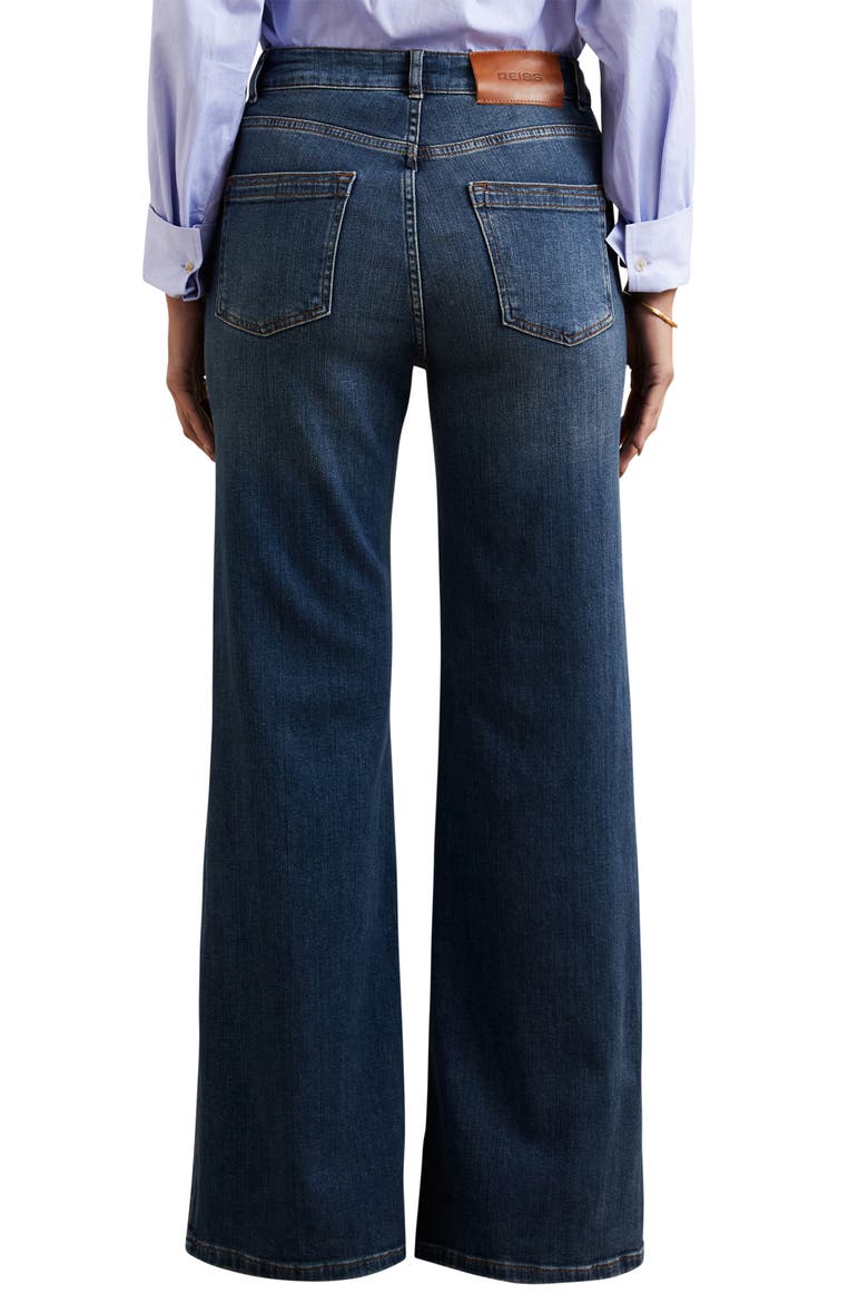 Bonnie Flare Jeans, Alternate, color, MID BLUE