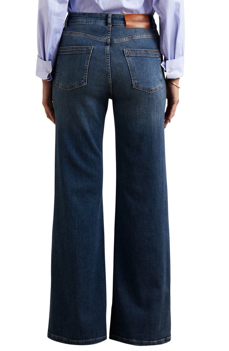 Reiss Bonnie Flare Jeans, Alternate, color, Mid Blue