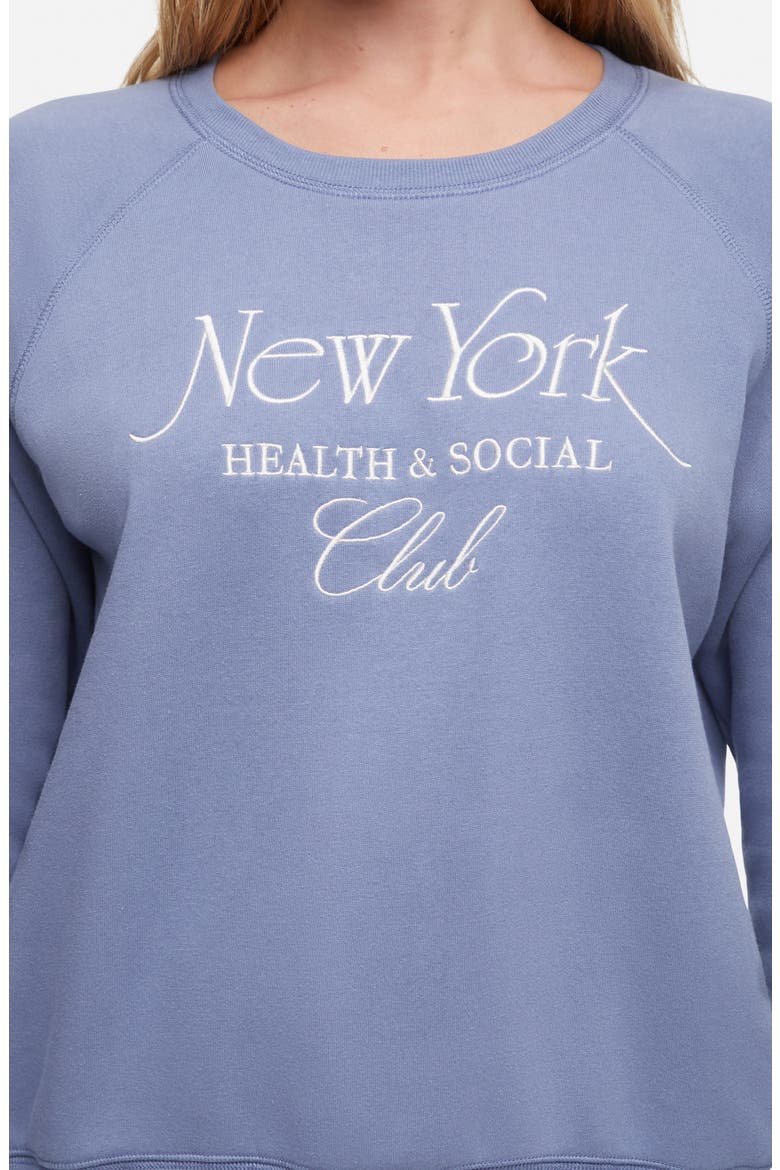 Keely NYC Health Embroidered Graphic Sweatshirt, Alternate, color, BLUE
