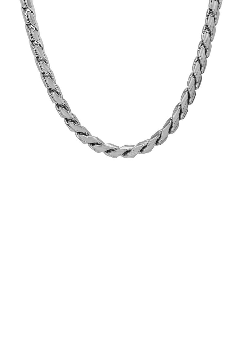 Oxidized Stainless Steel Necklace, Alternate, color, METALLIC