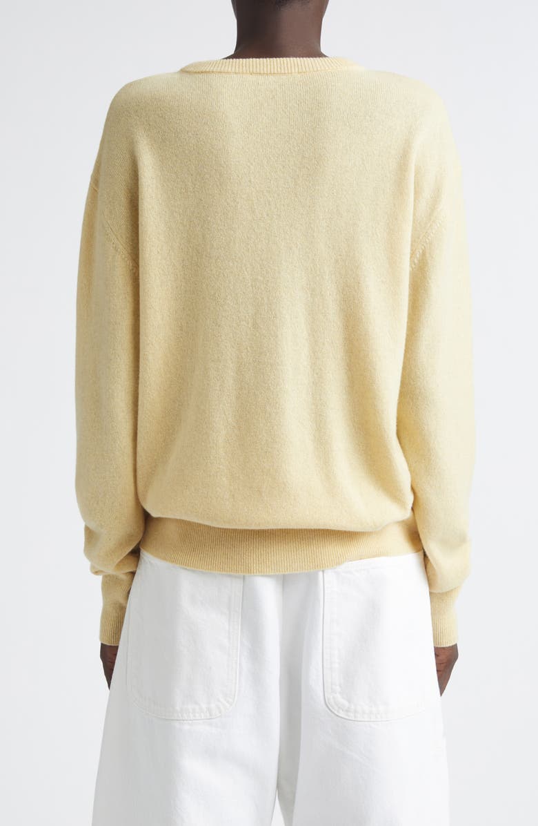 Lemaire Cashmere & Wool Crewneck Sweater, Alternate, color, Butter