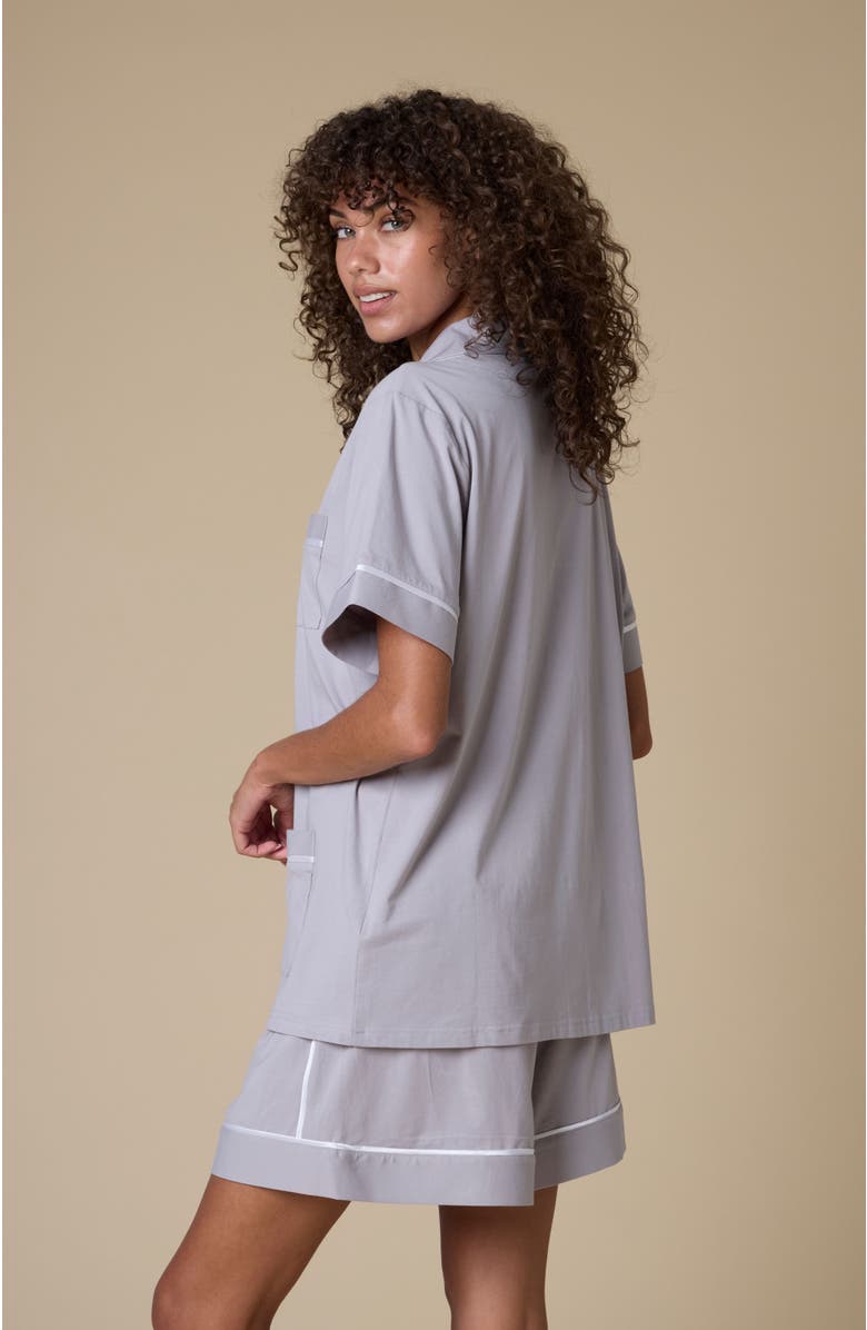 KIP Luxe Stretch Cotton Short Set, Alternate, color, Haze