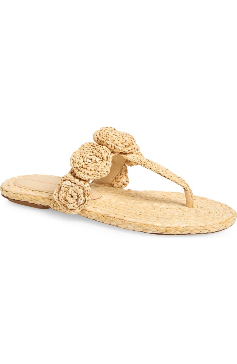 Stuart Weitzman Magnolia T-Strap Flip Flop, Main, color, Natural