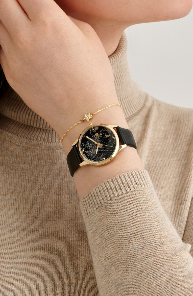 Ted Baker Leather Strap Watch & Star Bracelet Set, 36mm, Alternate, color, 