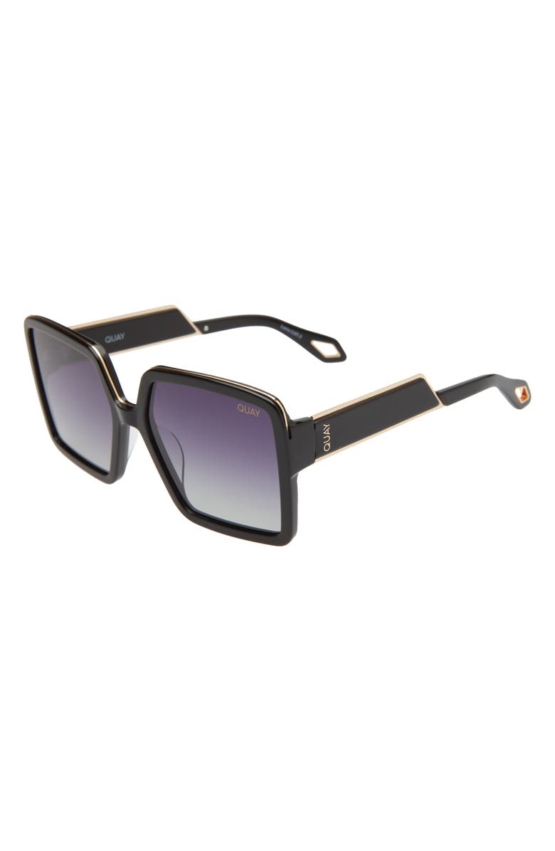 QUAY Almost Ready 56mm Polarized Square Sunglasses, Alternate, color,