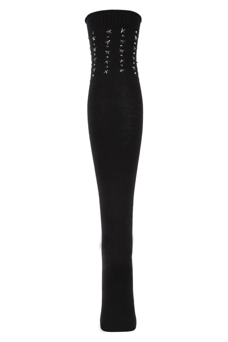 Evening Over-the-Knee Socks, Alternate, color, BLACK