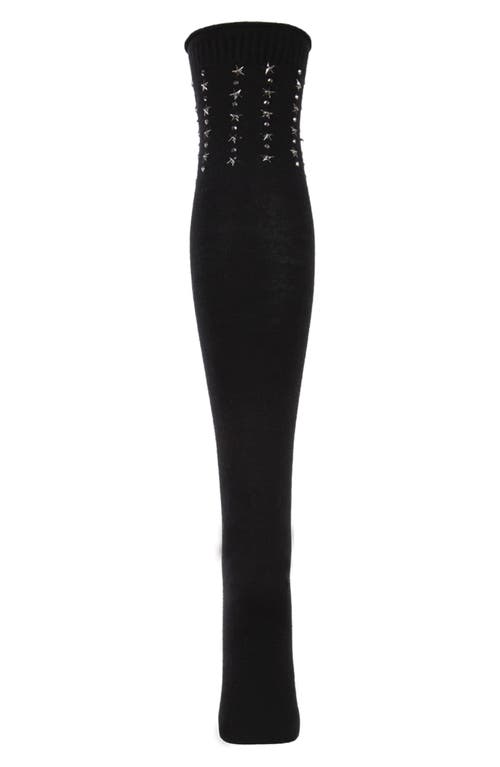 Memoi Evening Over-the-knee Socks In Black