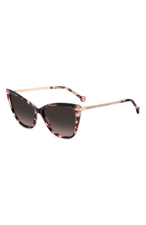 Carolina Herrera 55mm Gradient Rectangular Sunglasses